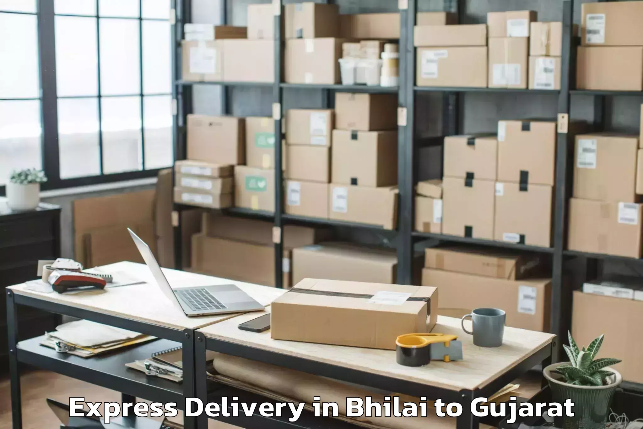 Get Bhilai to Khambhaliya Express Delivery